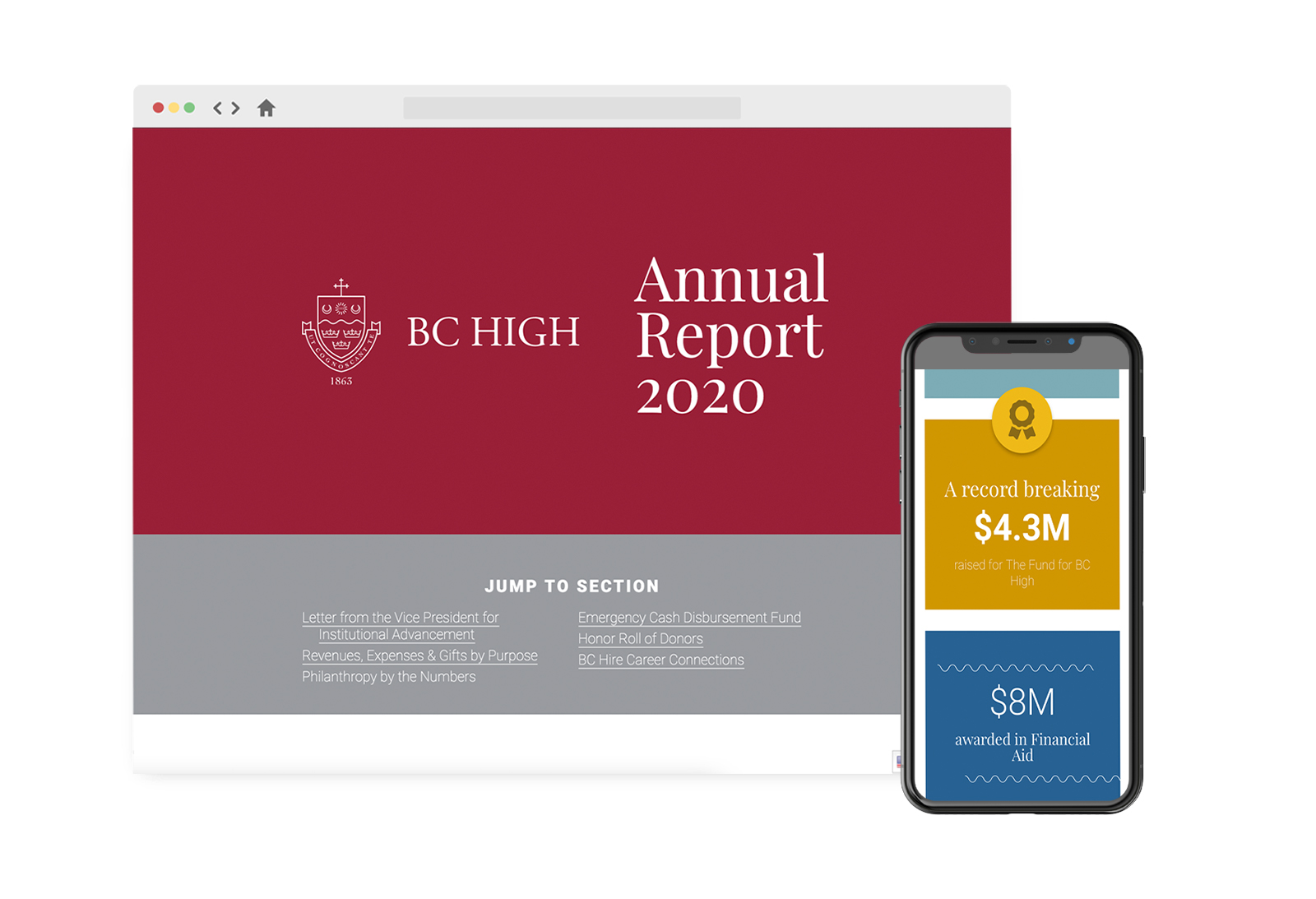BC High annual report custom online publication