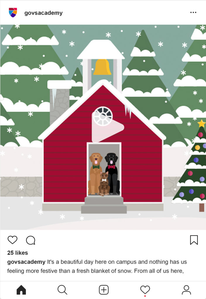 Governors Academy Holiday Animation Social Media