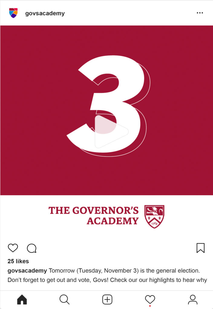 Governors Academy Vote Social Media Post