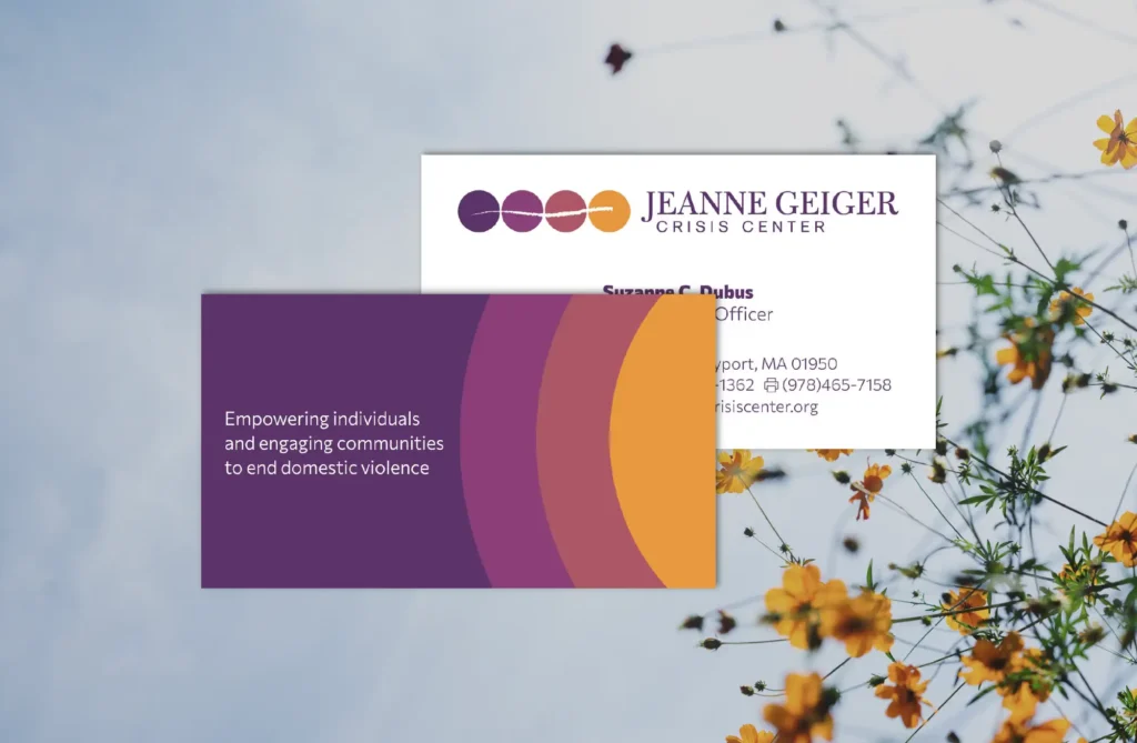 Jeanne Geiger Crisis Center business cards