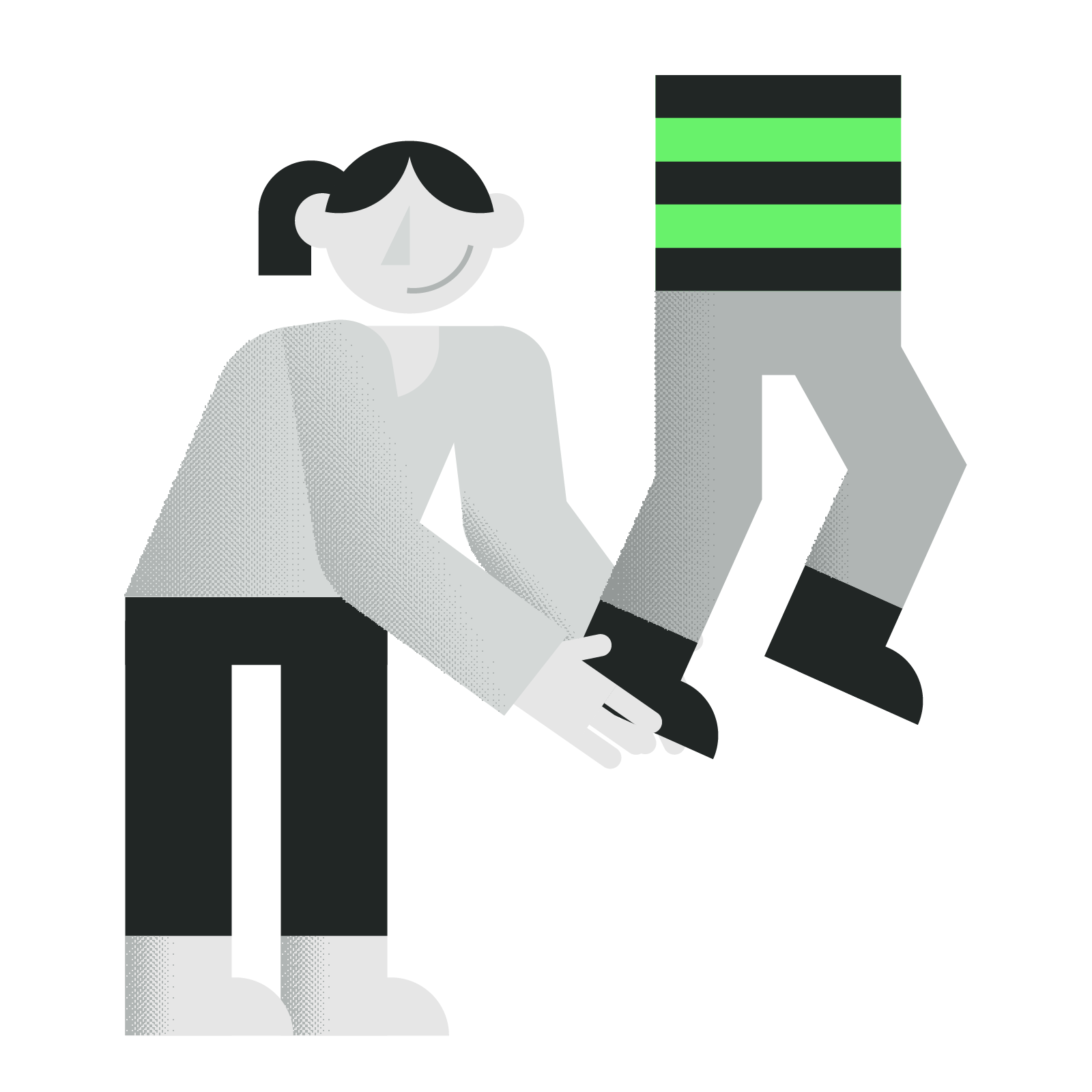 Manifesto illustration - supportive. A person proving support for another person to climb high.